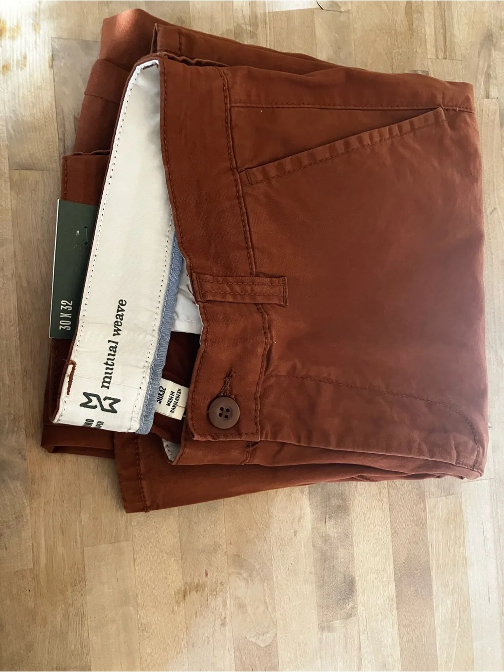 NWT JCPenney Men's Chinos in Rust-Burnt Orange
